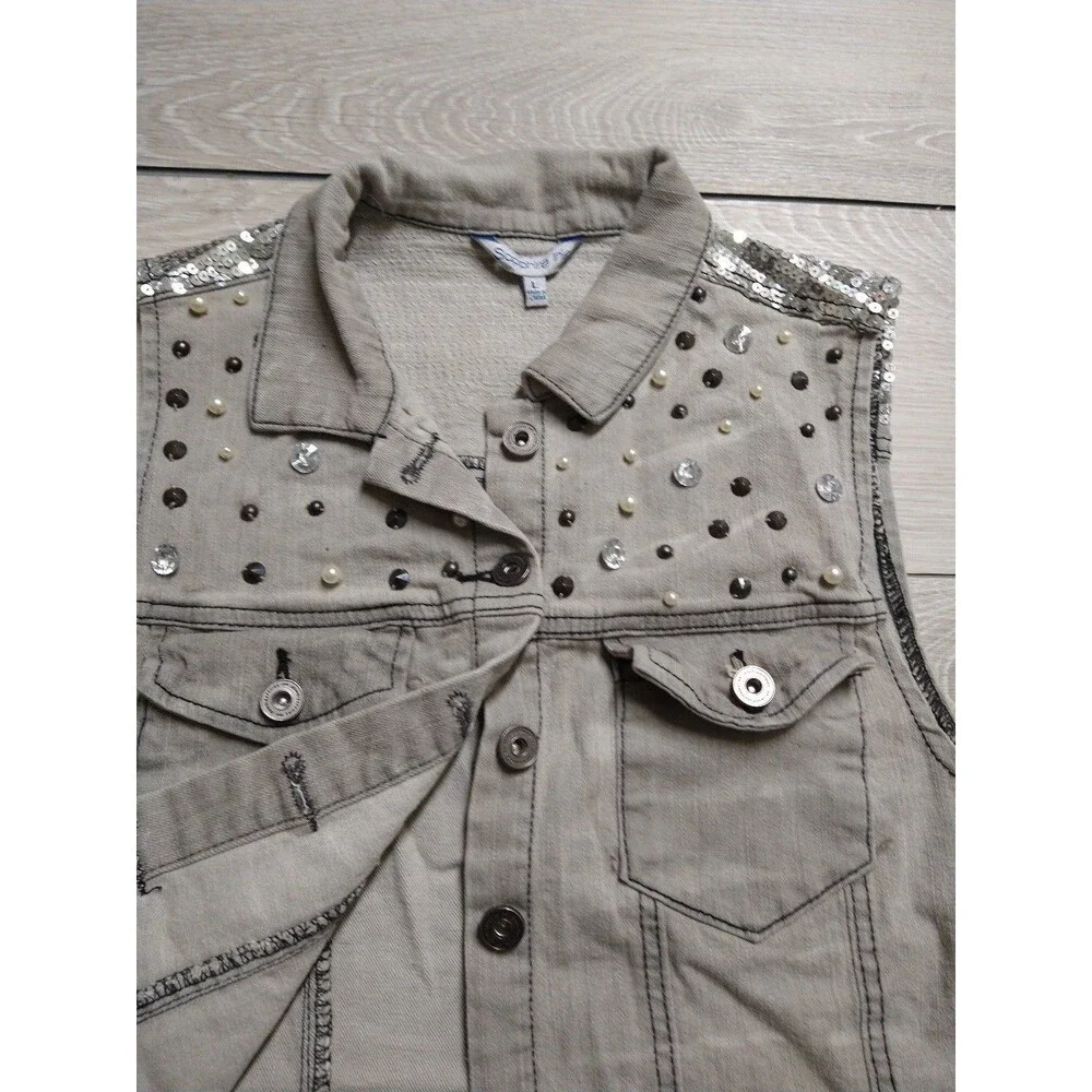 Bedazzled Sapphire Ink Vest - Juniors - Size Large